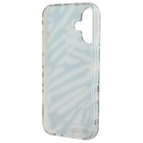 zebra telefonas - Karl Lagerfeld "IML Zebra Pattern and Cord iPhone 16" Black - 3 nuotrauka
