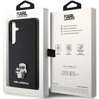 telefono deklas karl lagerfeld samsung s24 - Karl Lagerfeld Saffiano Karl & Choupette Metal Pin dėklas Samsung Galaxy S24 Plus - Juodas (Black) - 2 nuotrauka