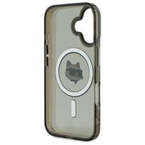 iphone 7 plus deklas - Karl Lagerfeld "IML Metal Choupette Head MagSafe iPhone 16 Plus" Black - 3 nuotrauka