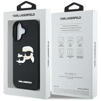 galvos telefonui - Dėklas Karl Lagerfeld HC 3D Rubber Double Heads Apple iPhone 16 juodos spalvos - 2 nuotrauka