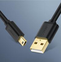 mini usb kabelis us132 - Ugreen USB to mini USB cable 480Mbps 3m Black - 3 nuotrauka