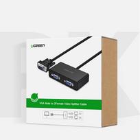 vga splitter - UGREEN 40254 VGA video splitter up to 2x VGA - 1m (black) - 3 nuotrauka