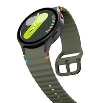 apyranke samsung - Tech-Protect Silikoninis Sportinis Dirželis Samsung Galaxy Watch 4/5/5 Pro/6/7/FE Žalias (Green) - 3 nuotrauka
