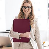 bordo spalvos - Tech-Protect Neoprene Laptop Case 13" - Burgundy - 2 nuotrauka