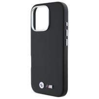 apple pro 3 - BMW M Smooth Full Wrapped Metal MagSafe dėklas Apple iPhone 16 Pro - Juodas (Black) - 4 nuotrauka