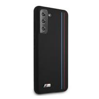 s21 telefonas samsung - BMW "BMHCS21MSIVTBK Tricolor Lines Silicone Cover Galaxy S21+" Black - 4 nuotrauka