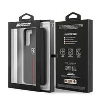strip juosteles - Ferrari Samsung Galaxy S21 Off Track Leather Nylon Stripe Dėklas Juodas (Black) - 2 nuotrauka