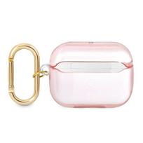 ausines rozines - Guess TPU Printed Stripe Case for Airpods Pro Pink - 3 nuotrauka