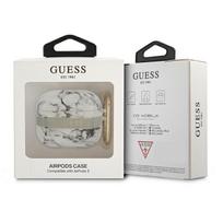 ausiniu deklas - Guess GUA3HCHMAG Case for Airpods 3 Grey Marble - 2 nuotrauka