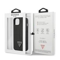 dekliukas iphone 13 mini - Guess "Saffiano Triangle Logo iPhone 13 mini" Black - 2 nuotrauka