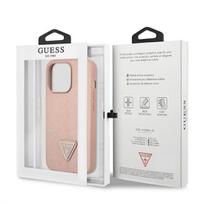 telefono deklas iphone 14 pro max - Guess iPhone 14 Pro Max Saffiano Triangle Logo dėklas - Rožinis (Pink) - 2 nuotrauka