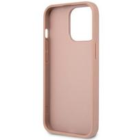 telefono deklas iphone 14 pro max - Guess iPhone 14 Pro Max Saffiano Triangle Logo dėklas - Rožinis (Pink) - 3 nuotrauka