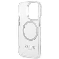 apple iphone 14 pro case with magsafe - Apple iPhone 14 Pro Max Guess Metal Outline Case with MagSafe - Sidabrinis (Silver) - 3 nuotrauka