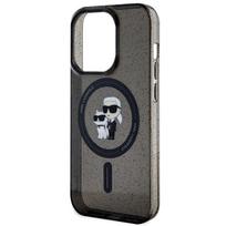 telefono deklas karl lagerfeld - Karl Lagerfeld "KLHMP15LHGKCNOK Karl & Choupette Glitter MagSafe iPhone 15 Pro" Black - 4 nuotrauka