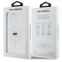 apple iphone 3 telefonas - Karl Lagerfeld "IML Metal Karl Head MagSafe iPhone 16 Pro" White - 3 nuotrauka