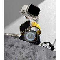 ultra watch 3 - Ringke Slim 2-Pack dėklas Apple Watch Ultra 1/2/3 (49mm), Skaidrus ir Matinė juoda (Clear & Matte Black) - 11 nuotrauka
