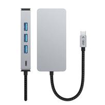 sd usb c adapteris - Tech-Protect HB05 HUB 9in1 USB-C + USB 2.0 + USB 3.0 + HDMI 4K 60Hz + SD/TF + PD 100W + RJ45 adapteris Pilkas (Gray) - 4 nuotrauka