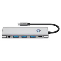 sd usb c adapteris - Tech-Protect HB04 HUB Adapteris 9in1 USB-C + USB2.0 + USB3.0 + HDMI 4K 60Hz + SD / TF + PD100W + AV3.5 - Pilkas (Gray) - 6 nuotrauka