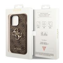 deklas apple iphone 14 - Apple iPhone 14 Pro Guess dėklas 4G Big Metal Logo rudos spalvos - 2 nuotrauka