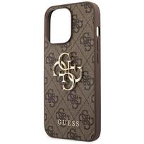 deklas apple iphone 14 - Apple iPhone 14 Pro Guess dėklas 4G Big Metal Logo rudos spalvos - 4 nuotrauka