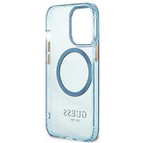 iphone 13 pro with magsafe - Guess "GUHMP13LHTRMB Metal Outline Magsafe iPhone 13 Pro" Blue - 3 nuotrauka