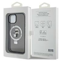 iphone 13 telefono deklas karl lagerfeld - Karl Lagerfeld "Ring Stand Karl and Choupettte MagSafe iPhone 15" Black - 2 nuotrauka