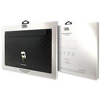 krepsys nesiojamam kompiuteriui 16 - Karl Lagerfeld Saffiano Monogram Ikonik 16" Black - 3 nuotrauka