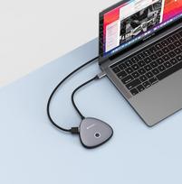 wda - Belaidis USB-C adapteris su WDA02 Share My Screen 4K hub 32147, juoda, ilgis kabelis 15cm, Verbatim - 4 nuotrauka