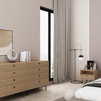 zievs - Komoda Home4you Line 45131, ąžuolo, 120 x 40 cm x 75 cm, 1 vnt. - 2 nuotrauka