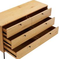 zievs - Komoda Home4you Line 45131, ąžuolo, 120 x 40 cm x 75 cm, 1 vnt. - 8 nuotrauka