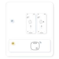 gps tracker -  Baseus T2 Pro Smart Device Tracker  (baltas) - 10 nuotrauka