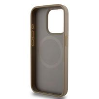 apple iphone 15 magsafe - Apple iPhone 15 Pro DKNY odinis dėklas Printed Pattern Metal Logo MagSafe (DKHMP15LPSOSPW) rudos spalvos - 3 nuotrauka