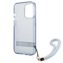 ausines apple 2 pro - Apple iPhone 13 Pro Guess dėklas Translucent Stap (GUHCP13LHTSGSB) mėlynos spalvos - 3 nuotrauka