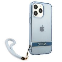 ausines apple 2 pro - Apple iPhone 13 Pro Guess dėklas Translucent Stap (GUHCP13LHTSGSB) mėlynos spalvos - 5 nuotrauka