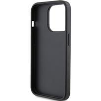 korteliu deklas apple - Karl Lagerfeld "Saffiano Cardslot Karl & Choupette Metal Pin iPhone 15 Pro" Black - 3 nuotrauka