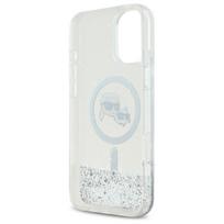 iphone16 - Karl Lagerfeld "Liquid Glitter Karl and Choupette Head MagSafe iPhone 16 Plus" Clear - 3 nuotrauka