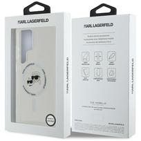magsafe s25 ultra - Karl Lagerfeld "Karl and Choupette Heads Printed Logo MagSafe Galaxy S25 Ultra" White - 2 nuotrauka