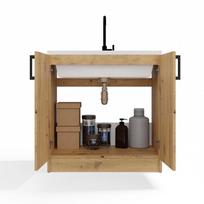 virtuvine spintele 80 cm - Topeshop Apatinė virtuvės spintelė KATIA D-80 DĄB ARTISAN (Artisan Oak) - 3 nuotrauka