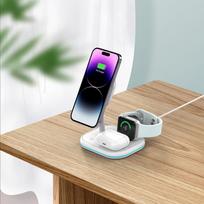 wireless magsafe charger - Tech-Protect QI15W-A27 3in1 Magnetinis Belaidis Įkroviklis MagSafe Baltas (White) - 3 nuotrauka