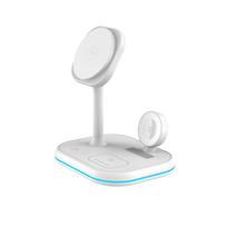wireless magsafe charger - Tech-Protect QI15W-A27 3in1 Magnetinis Belaidis Įkroviklis MagSafe Baltas (White) - 5 nuotrauka