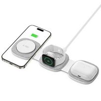 apple watch 1 - Tech-Protect QI15W-A32 3in1 Magnetic MagSafe Wireless Charger Pilkas (Grey) - 9 nuotrauka