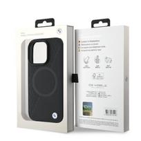 apple pro 3 - BMW "Sign Leather Half Textured And Circle MagSafe iPhone 16 Pro" Black - 2 nuotrauka