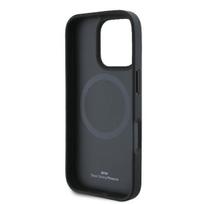 apple pro 3 - BMW "Sign Leather Half Textured And Circle MagSafe iPhone 16 Pro" Black - 3 nuotrauka