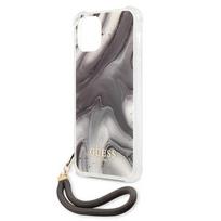 iphone 12 mini dekliukas - Guess "GUHCP12SKSMAGR TPU Marble Case iPhone 12 mini" Grey - 4 nuotrauka