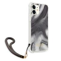 iphone 12 mini dekliukas - Guess "GUHCP12SKSMAGR TPU Marble Case iPhone 12 mini" Grey - 6 nuotrauka