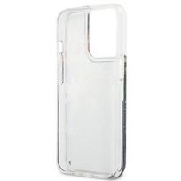 deklas iphone 13 guess - Guess "Liquid Glitter Flower Case iPhone 13 Pro" Blue - 3 nuotrauka