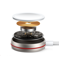 5w usb pakrovejas - Joyroom S-IW012 Greito įkrovimo magnetinis įkroviklis 2-in-1 30W 1.5 m (Balta - White) - 11 nuotrauka