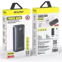 nesiojami ikroviklei - Awei P134K, 20000mAh, juodas (black) - 2 nuotrauka