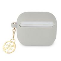 airpods deklas silikoninis - Guess 4G Charms Silicone Case for Airpods 3 Gray - 3 nuotrauka