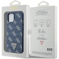 iphone 7 plus deklas - Apple iPhone 14 plus / 15 plus Guess dėklas 4G Triangle Metal Logo (GUHCP15MPG4GPB) mėlynos spalvos - 2 nuotrauka